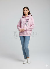Pink Bow Hoodie – Soft Fleece Pullover with Cute Bow Detail