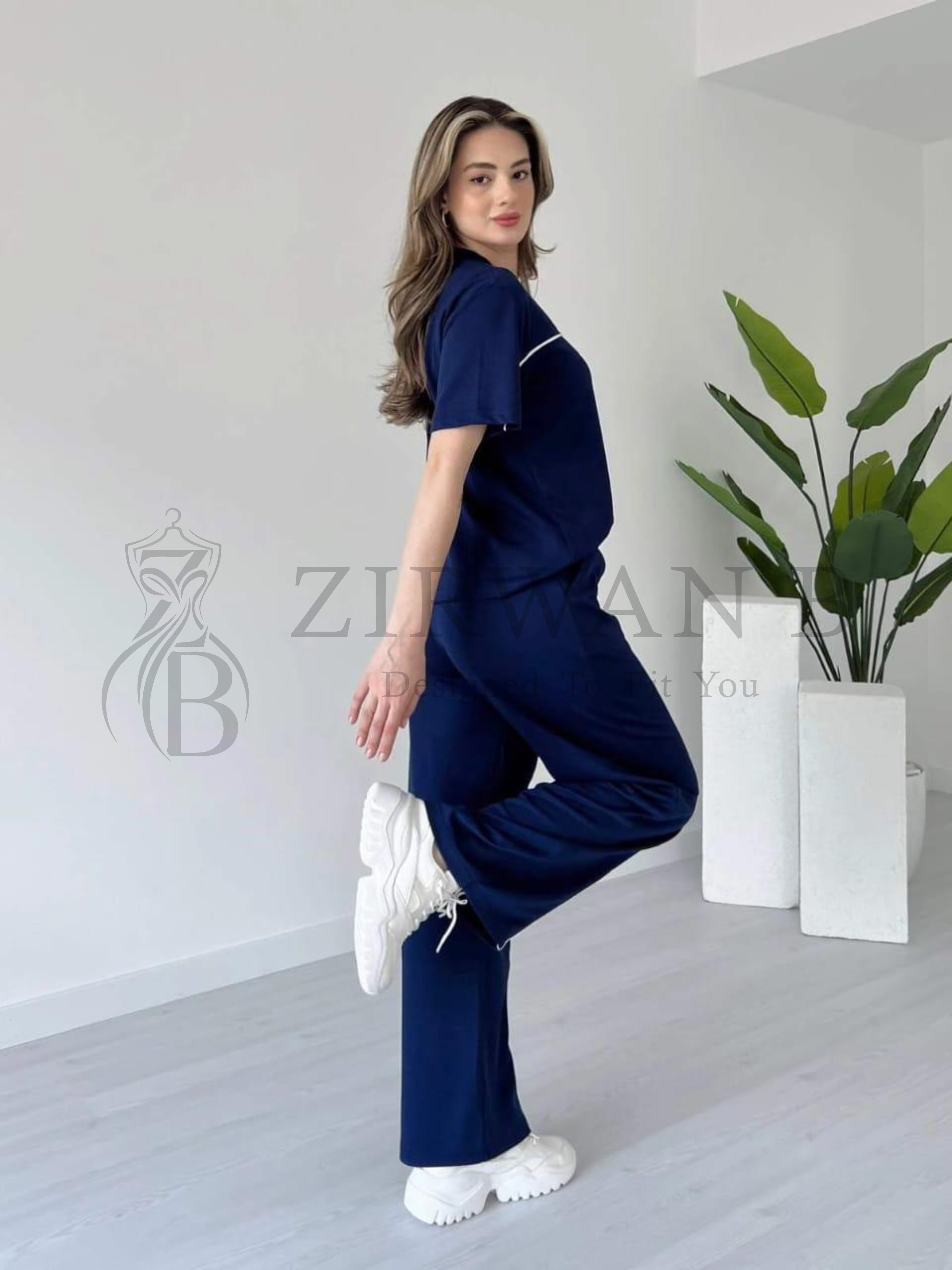 2-Piece Lacivert CO ORDS Easy Wear