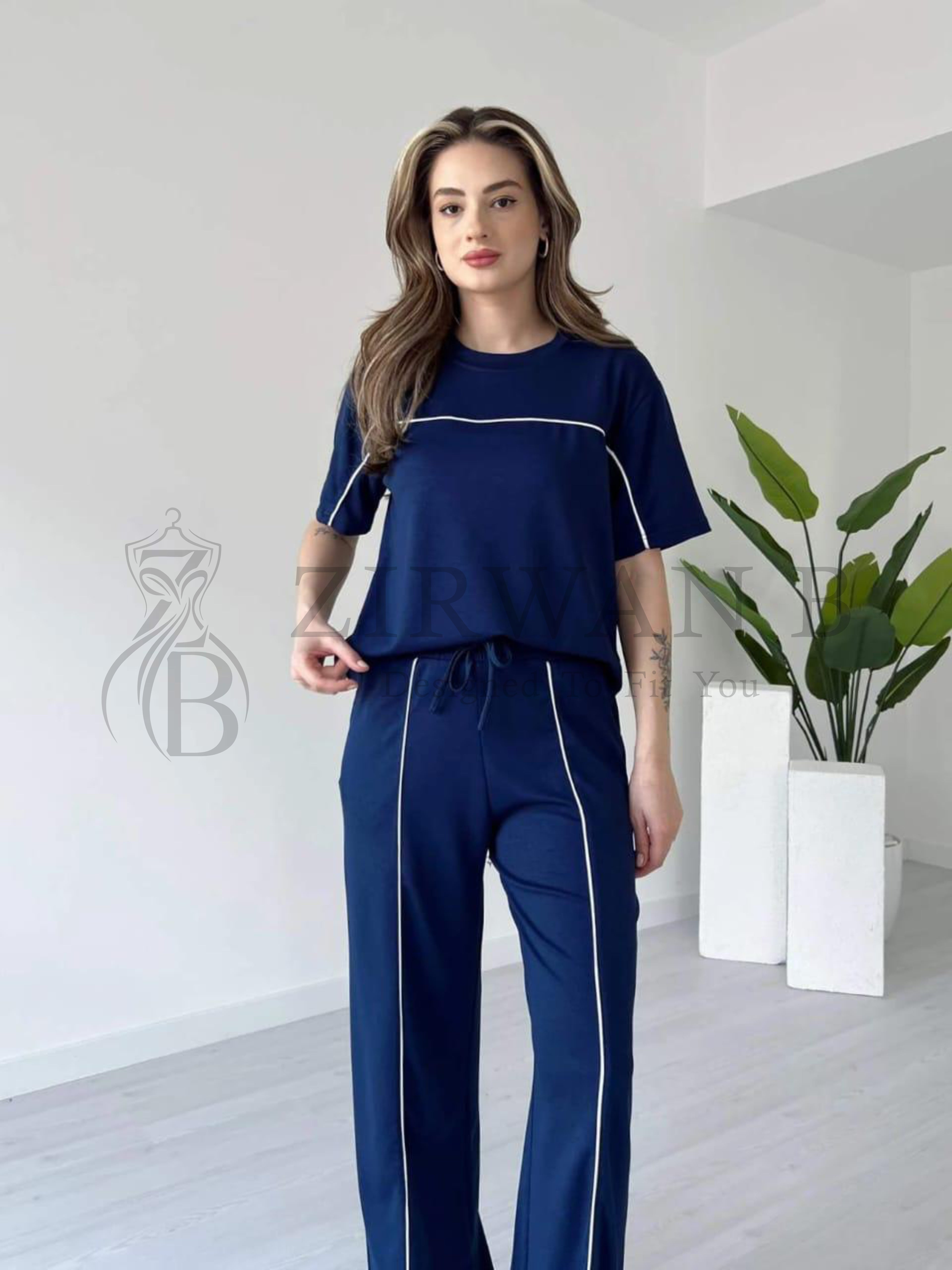 2-Piece Lacivert CO ORDS Easy Wear