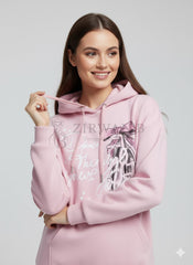 Pink Bow Hoodie – Soft Fleece Pullover with Cute Bow Detail
