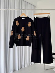 Brown Teddy Bear Fleece Winter Co-ord Set