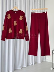Brown Teddy Bear Fleece Winter Co-ord Set