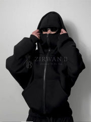 Black Ninja Full-Zip Hoodie