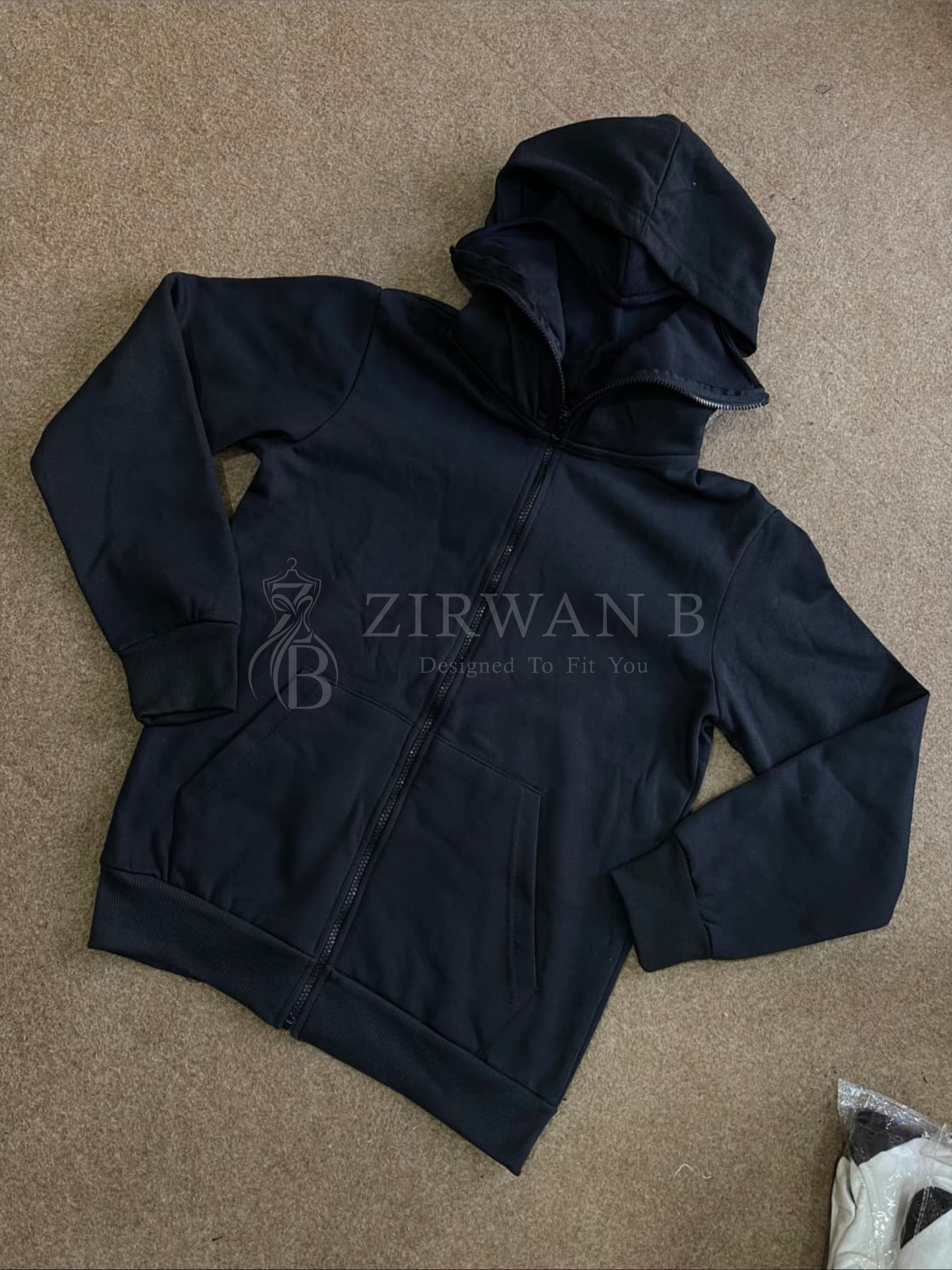 Black Ninja Full-Zip Hoodie